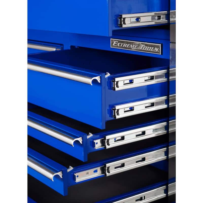 THD Series 55 in. 12-Drawer Roller Cabinet Tool Chest in Blue