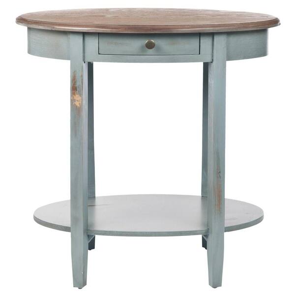 Safavieh Whitney Barn Blue and Oak Storage End Table