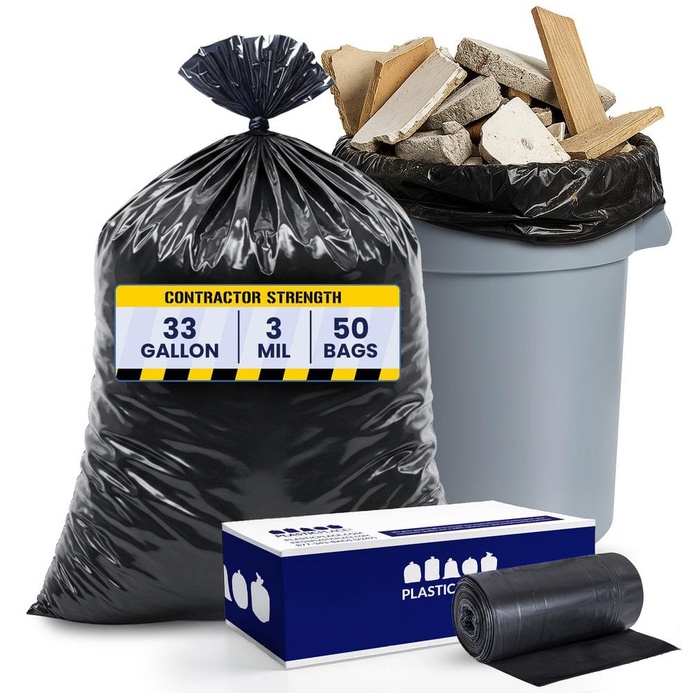 33 in. W x 39 in. H 32 Gal. - 33 Gal. 3.0 mil Black Flat Seal Contractor Bags (50-Case) price history on PriceWatchPro