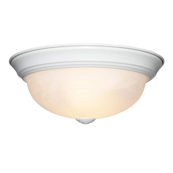 Designers Fountain 11 in. 2-Light White Ceiling Light Flush Mount