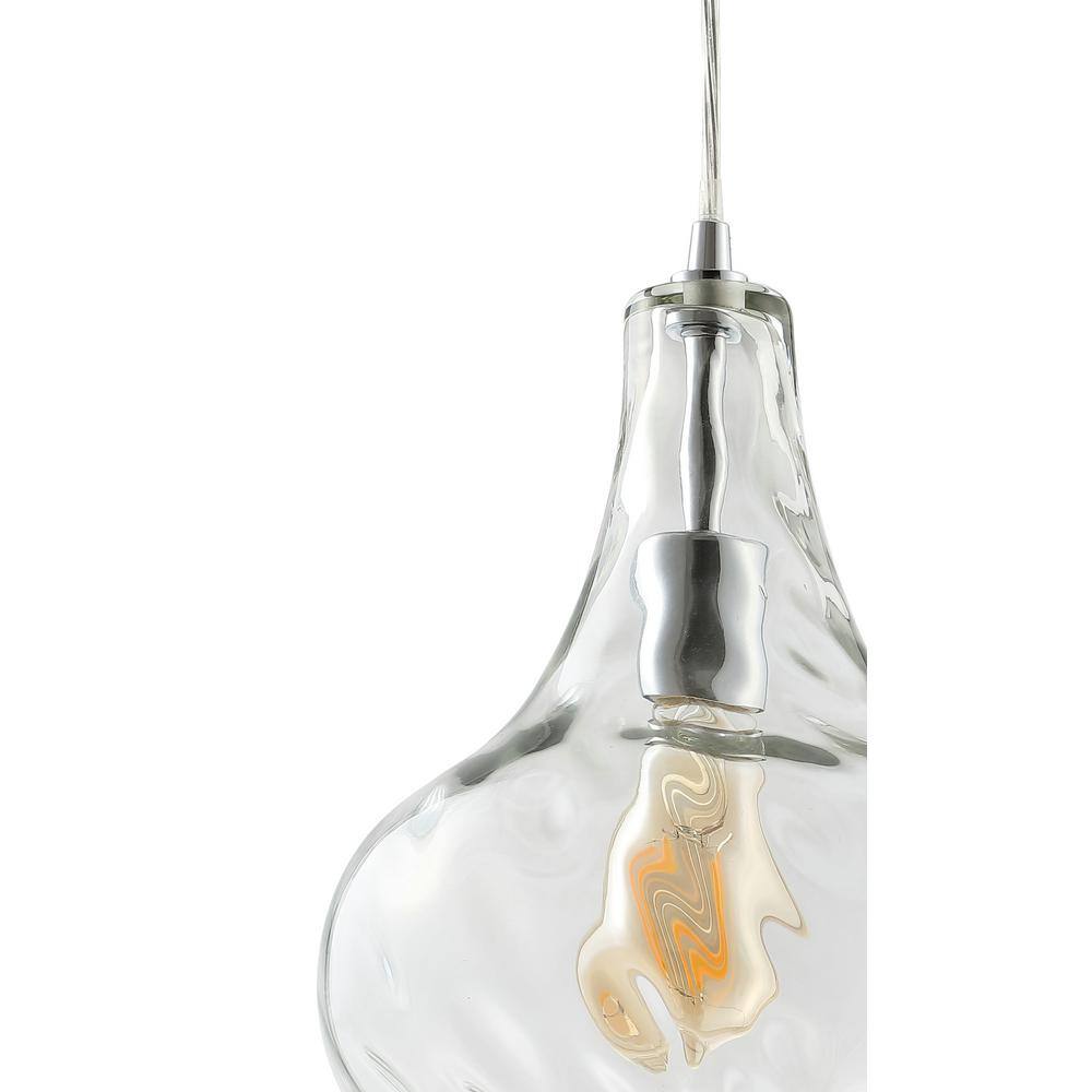 Ferano 9" Chrome Glass LED Pendant Light