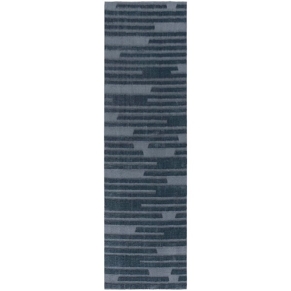 Vinings 2 ft. x 7 ft. Blue Runner Rug