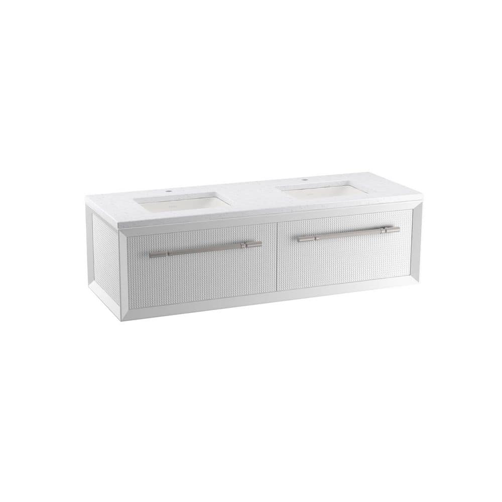 Silestone Eternal Statuario Quartz Double Sink Vanity Top