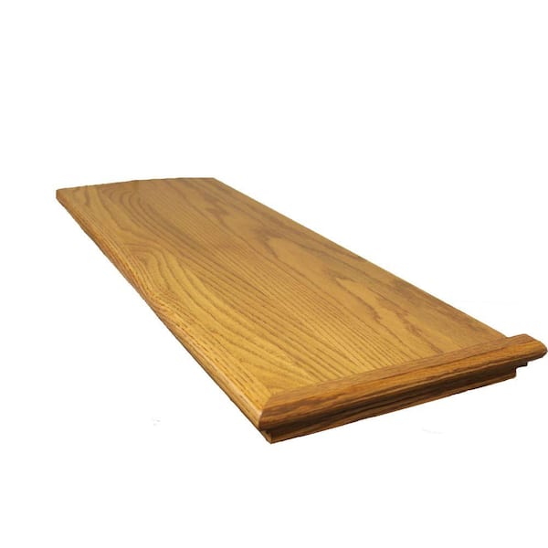0.625 in. x 11.5 in. x 60 in. Prefinished Gunstock Red Oak Right Return Retread