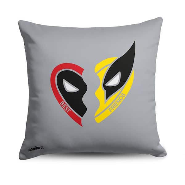THE NORTHWEST GROUP Marvels Deadpool 3-Bestest of Friends Printed 18 x 18 Multicolor Throw Pillow