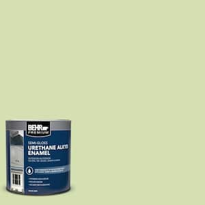 1 qt. #420C-3 Celery Bunch Semi-Gloss Enamel Urethane Alkyd Interior/Exterior Paint