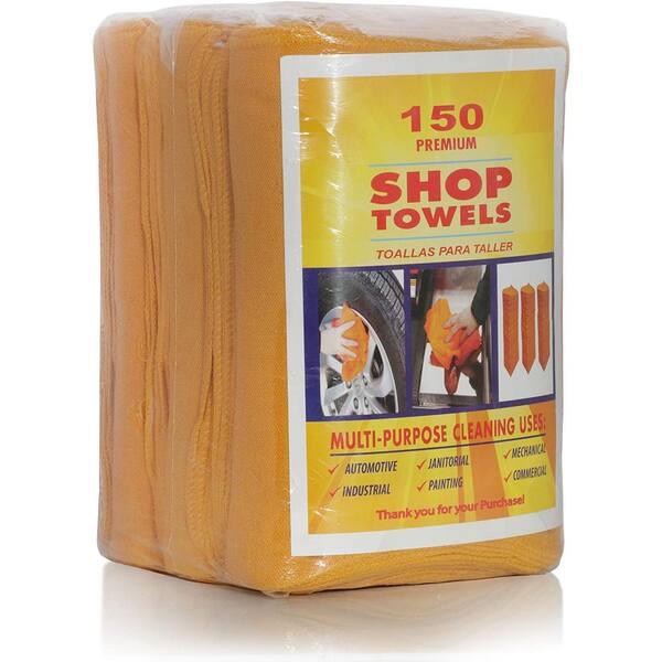 Shop Towels Orange Cleaning Wipes (Pack of 150)