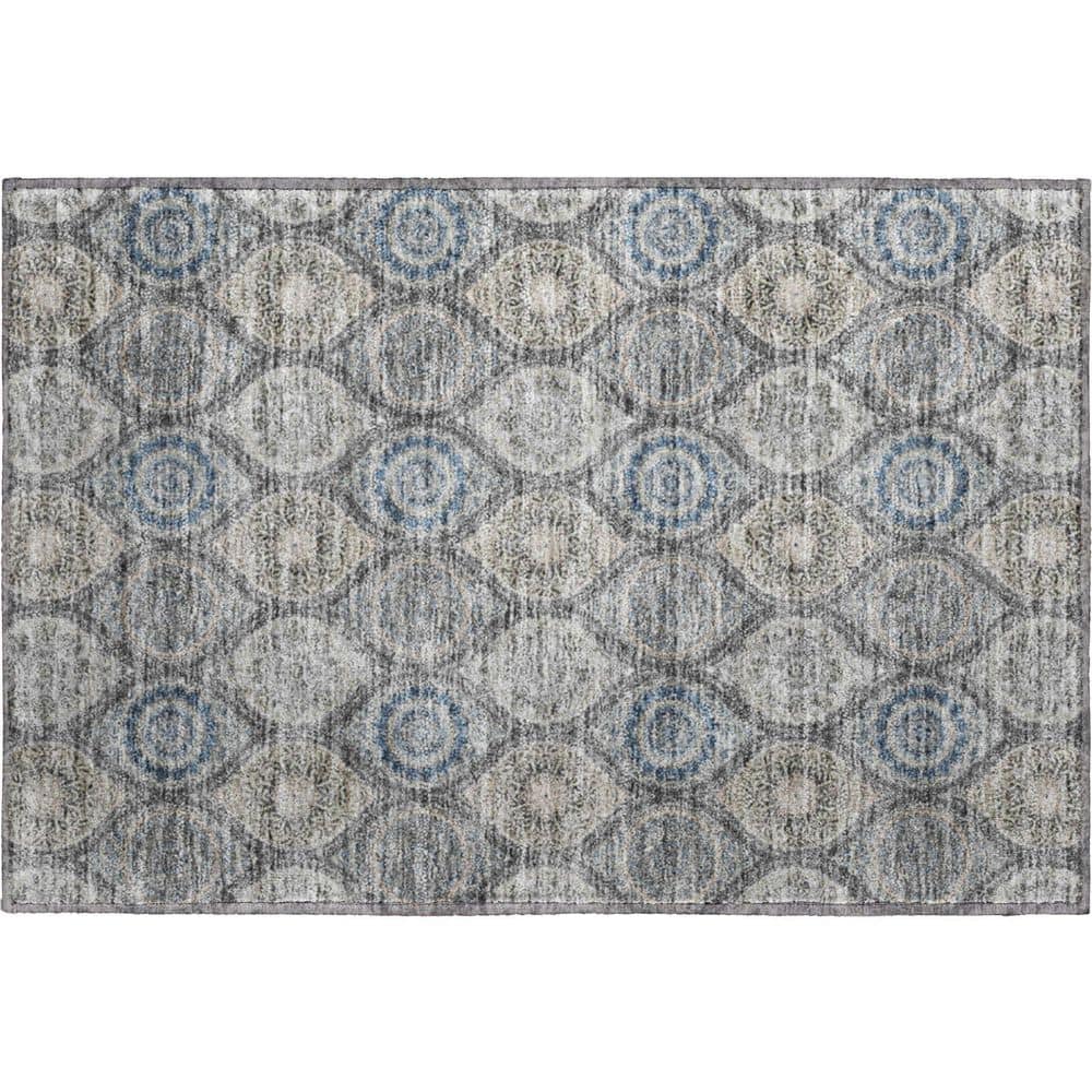 Mayfield Premium Machine Washable Abstract AMF976 Gray 1 ft. 8 in. x 2 ft. 6 in. Area Rug price history on PriceWatchPro