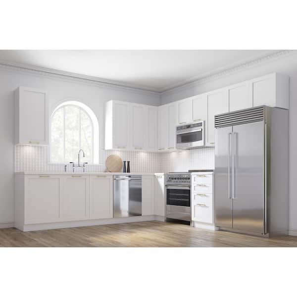 Cambridge Quick Assemble Modern Style, Shaker White 15 in. Base Kitchen Cabinet (15 in. W x 24 in. D x 34.50 in. H)
