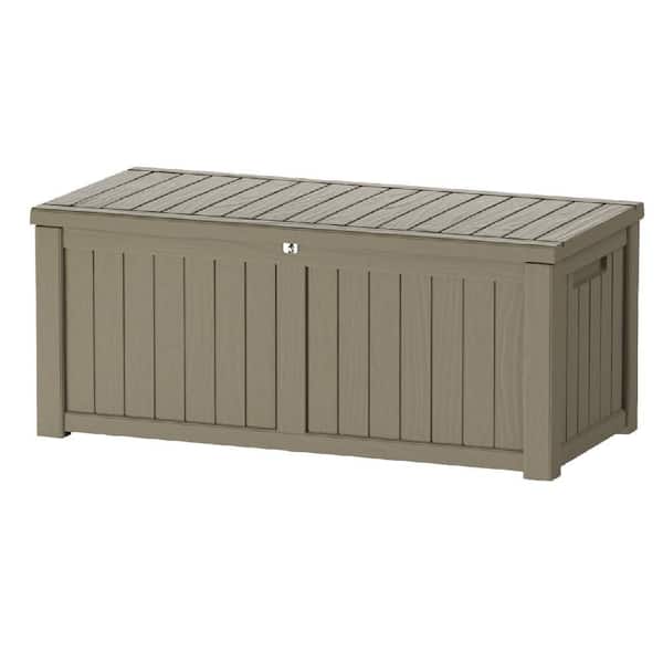 120 Gal. Resin Deck Box-Brown