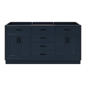 Hepburn 66 in. W x 21.5 in. D x 34.5 in. H Double Sinks Freestanding Bath Vanity Cabinet without Top in Midnight Blue