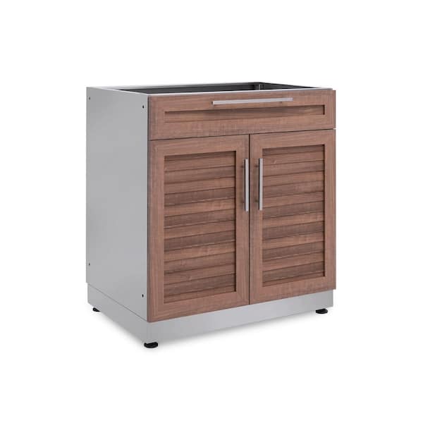 NewAge Products Outdoor Kitchen Stainless Steel Classic 32 in. W x 36.5 in. H x 23 in. D 2-Door Split Cabinet in Grove