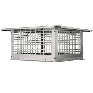 Chimney Cap, 17 x 17 in. 304 Stainless Steel Fireplace Chimney Cover Not Easily Toppled and Practical Accessories Silver