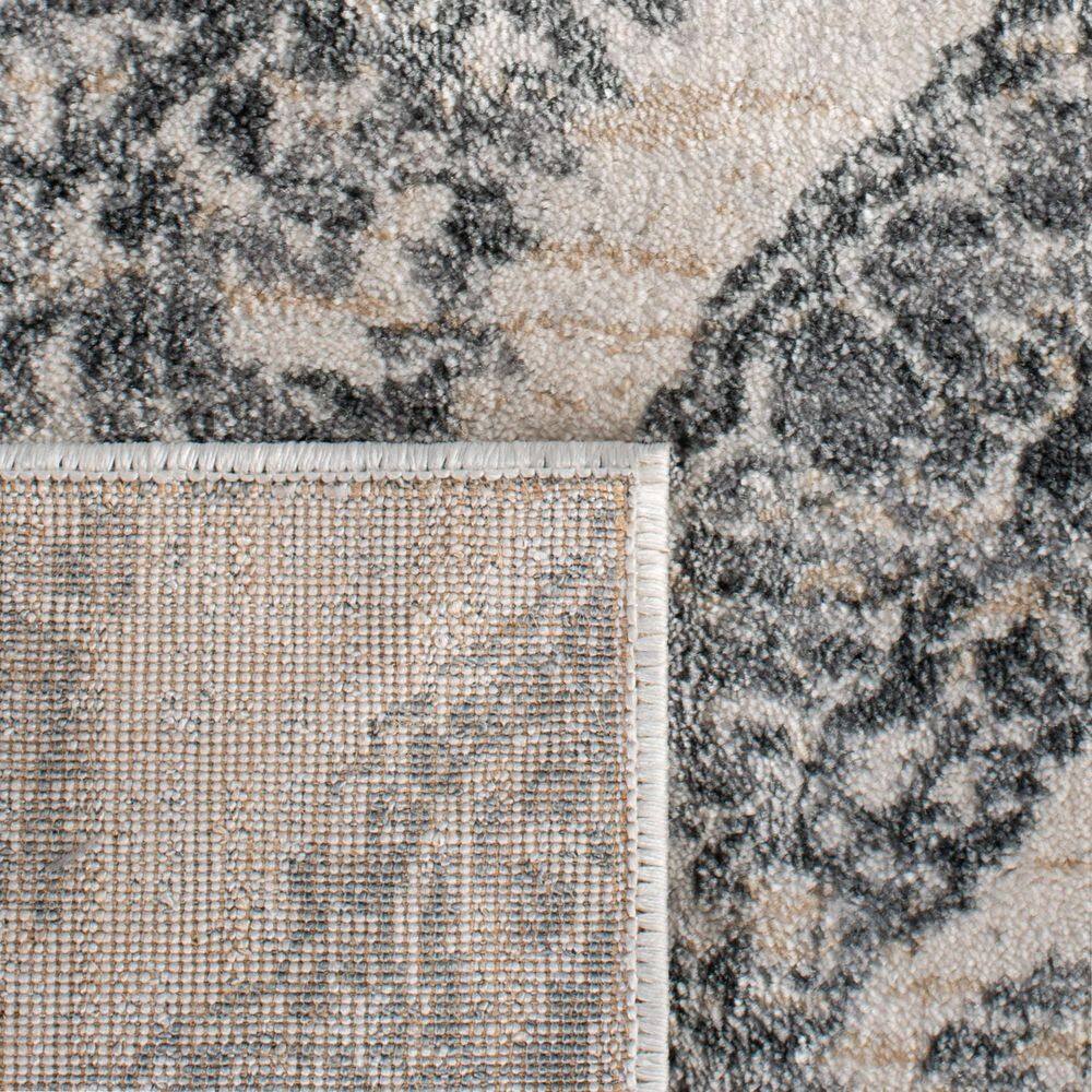 Gray Floral Medallion Synthetic Area Rug, 3' x 5'