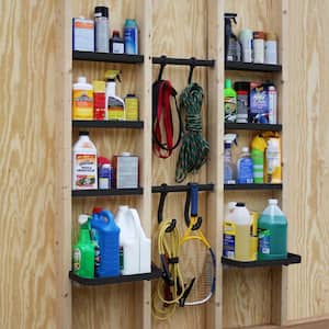 48 in. x 48 in. Shelving and Hooks Organization Kit with 8 Durable PVC Shelves and 4 Hooks