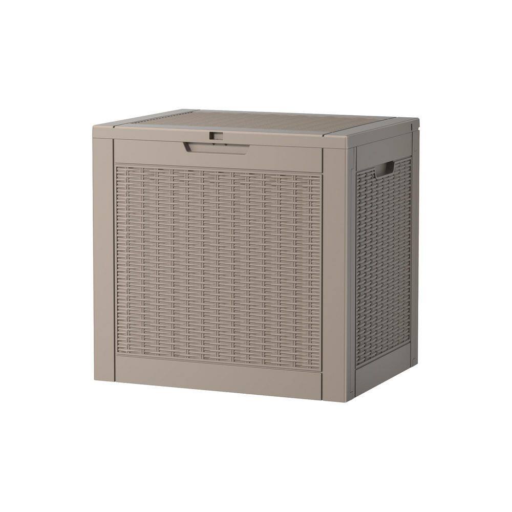31 Gal. Light Brown Wicker Resin Outdoor Storage Deck Box price history on PriceWatchPro