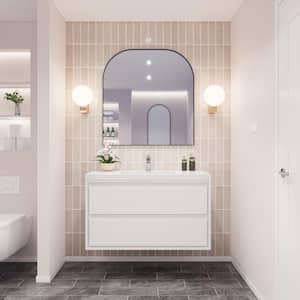 Sage 42 in. W Vanity in High Gloss White with Reinforced Acrylic Vanity Top in White with White Basin