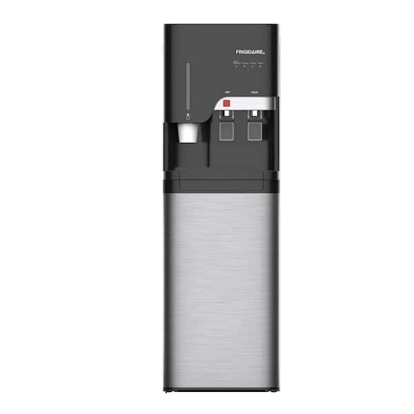 Bottom Loading Water Cooler Dispenser in Black with Stainless Steel Door
