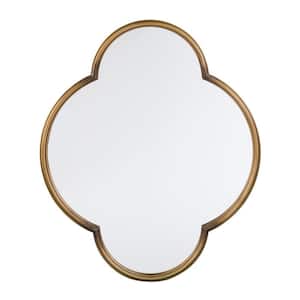 Holly and Martin 30 in. W x 36 in. H Framed Metallic Gold Mirror