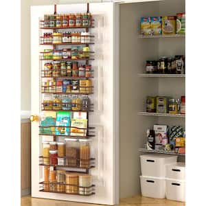 9-Tier Bronze Over The Door Pantry Organizer, Metal Hanging Spice Rack, Pantry Organization and Storage