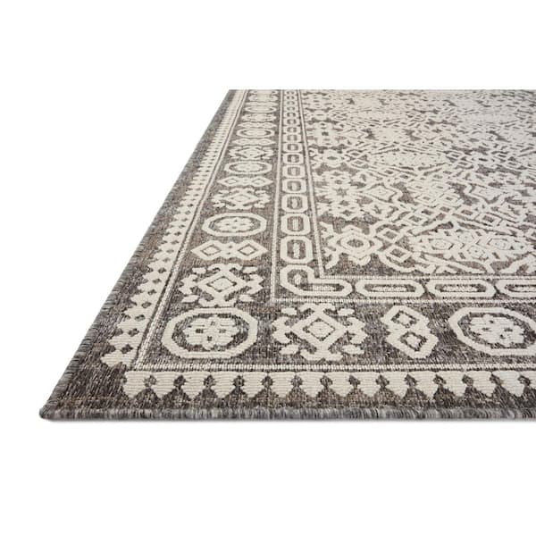 Loloi Rainier Pebble/Ivory 9'-2" x 12'-2" Indoor/Outdoor Area Rug