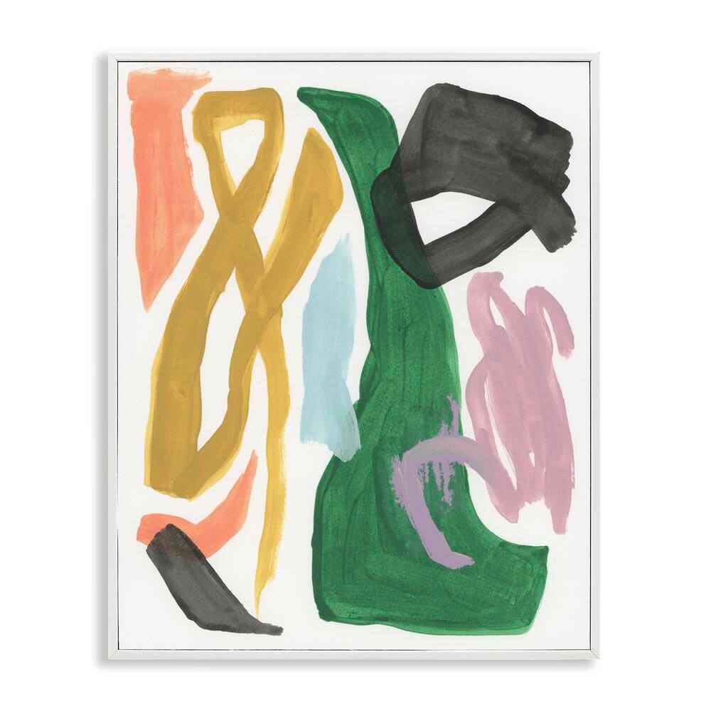 Contemporary Modern Shapes by June Erica Vess White Framed Abstract Giclee Art Print 14 in. x 11 in. price history on PriceWatchPro