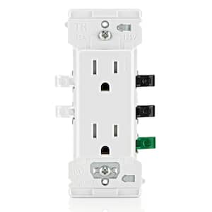 Decora Lever Edge Easy Install 15 Amp 125 V Tamper Resistant Duplex Outlet/Receptacle, White (10-Pack) E5325-MW