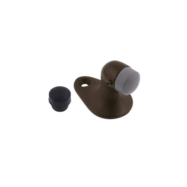 idh by St. Simons Small Solid Brass Floor Mounted Gooseneck Door Stop in Oil-Rubbed Bronze