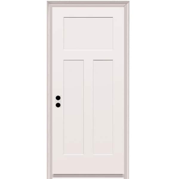 32 in. x 80 in. Craftsman Right-Hand Primed Composite 20 Min. Fire-Rated House-to-Garage Single Prehung Interior Door