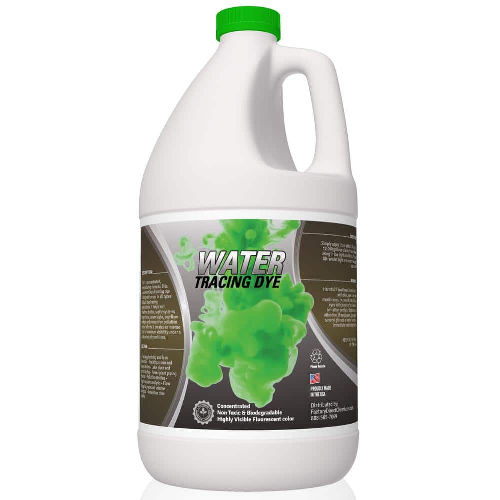 Water Tracing Dye - Leak Detection, Fluorescent Green 4 x 55 Gallon Drum