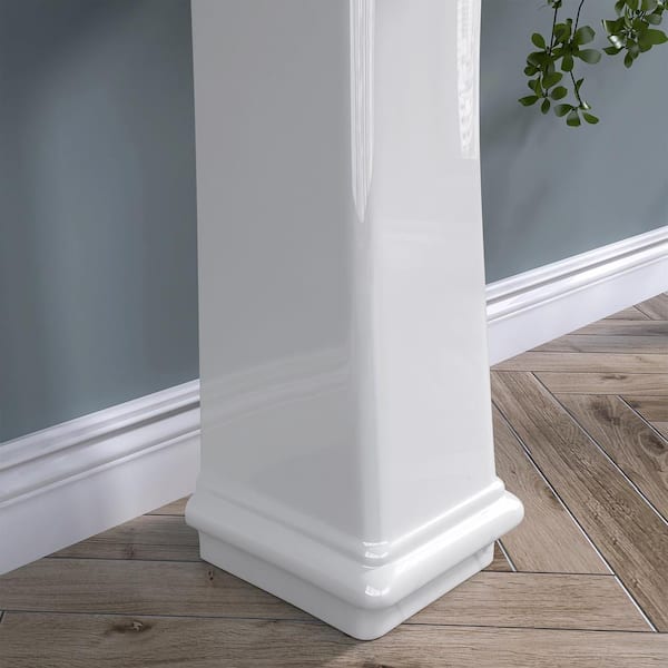 NTQ Vintage 26 in. White Vitreous China Rectangular Vessel