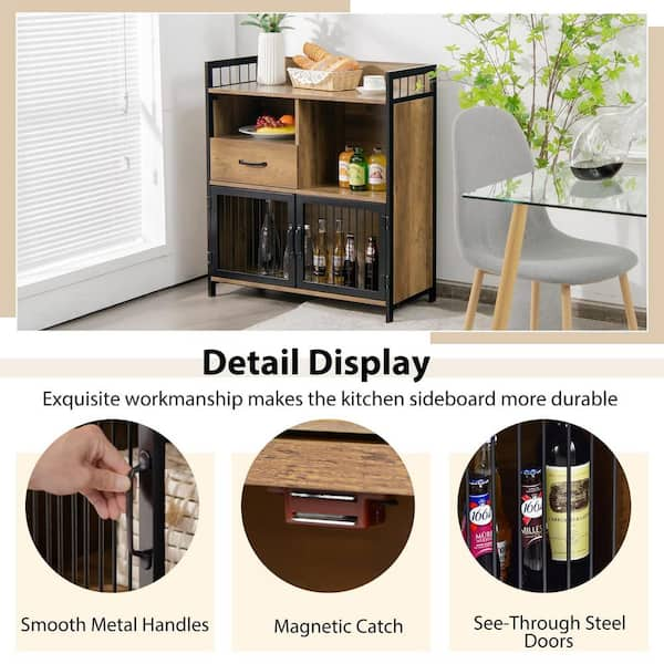 Tileon Multipurpose Storage Rack, with Drawer Cabinet and 2-Storage  Baskets, for Living Room, Home Office, Kitchen WYHDRA115 - The Home Depot