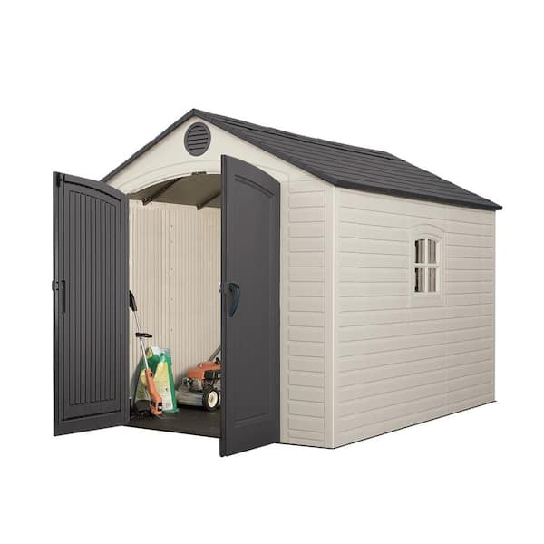 Lifetime 8 Ft X 10 Outdoor Storage Shed 6405 The Home Depot 10 Ft Outdoor Storage Shed, Home Depot Plastic Outdoor Storage Sheds