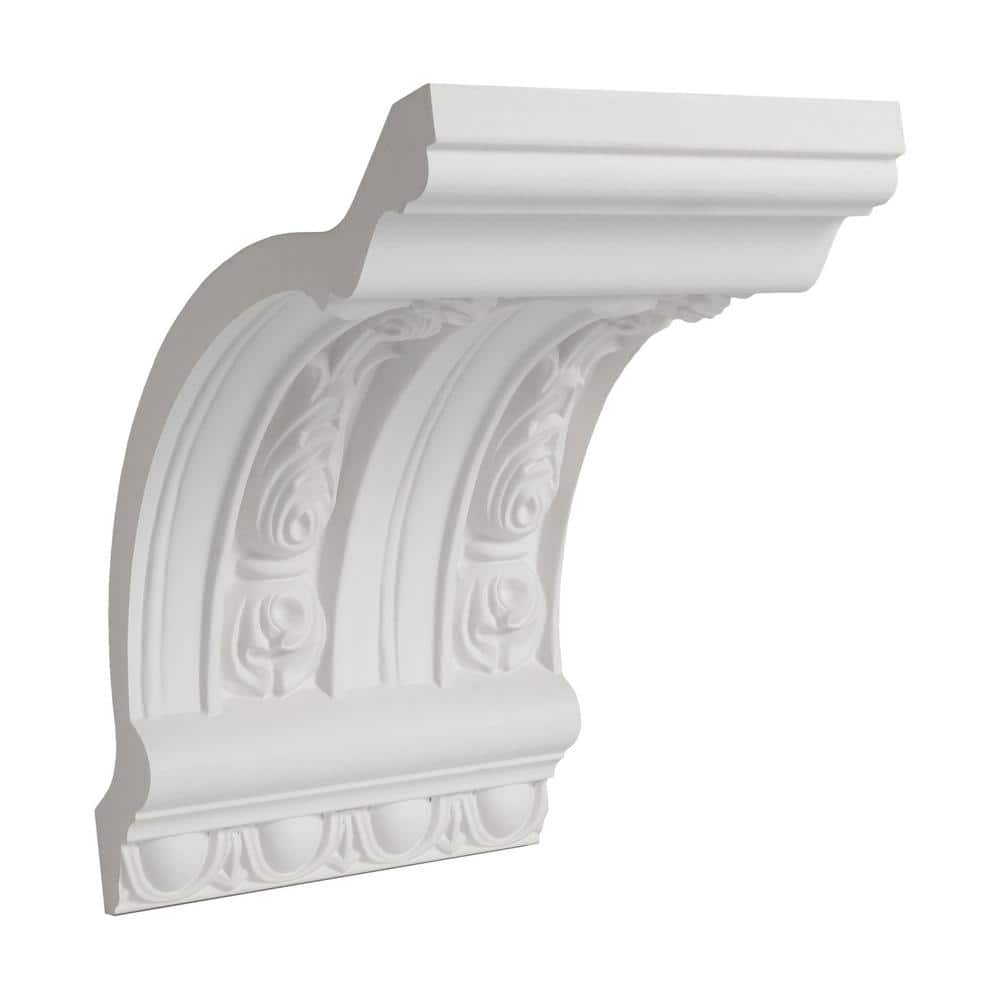 Primed White Polyurethane Egg and Dart Crown Moulding Sample