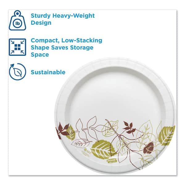 DIXIE Pathways 8.5 in. Green/Burgundy Soak-Proof Shield Mediumweight Disposable  Paper Plates, Wise Size (125/Pack, 4-Packs/CT) DXEUX9WS - The Home Depot
