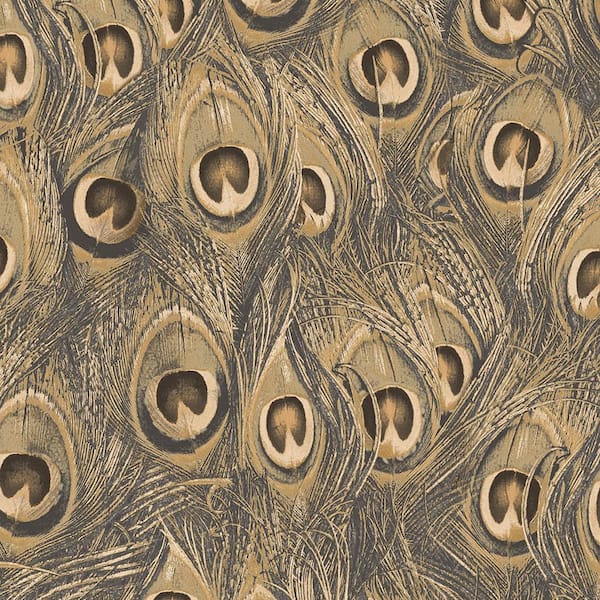 Peacock Vinyl Roll Wallpaper (Covers 56 sq. ft.)