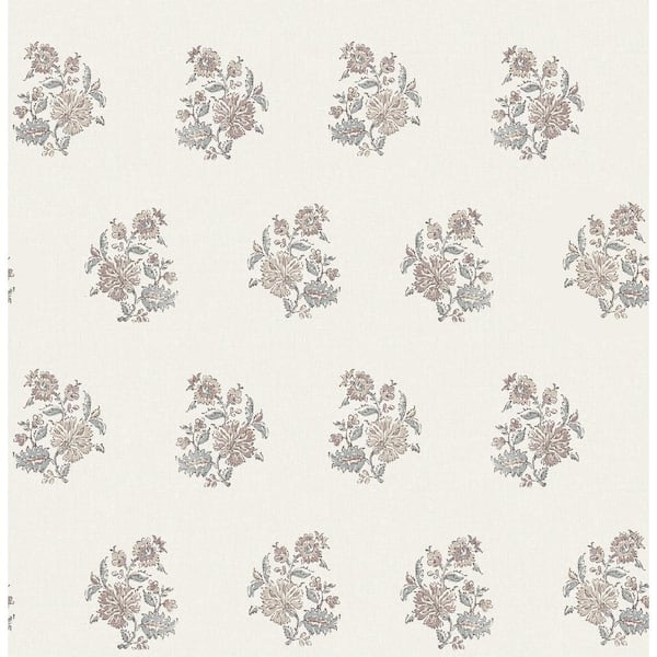 Erin Gates Purple Overbrook Plum Bouquet Toss Wallpaper Sample