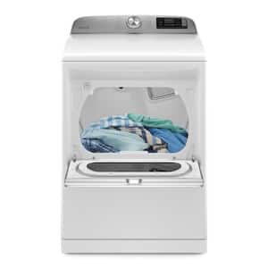 7.4 cu. ft. 240-Volt Smart Capable White Electric Vented Dryer with Hamper Door and Steam, ENERGY STAR