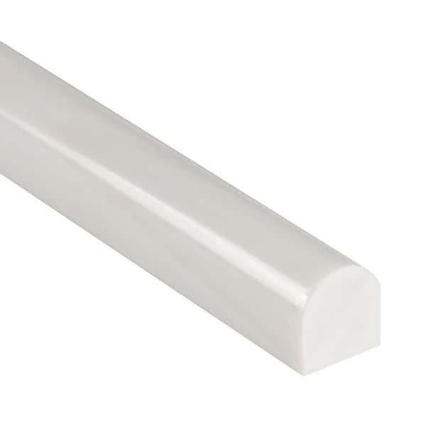 MSI Dolomite Pencil Molding 0.75 in. x 12 in. Polished Marble Wall Tile (20 lin. ft./Case)