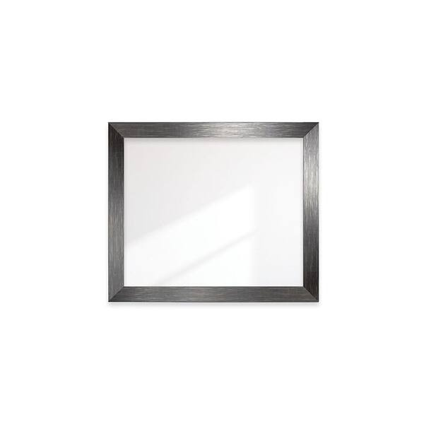 BrandtWorks 34 in. W x 40 in. H Scratched Black Wide Framed Wall Mirror