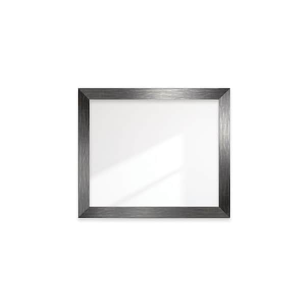 BrandtWorks 34 in. W x 40 in. H Scratched Black Wide Framed Wall Mirror