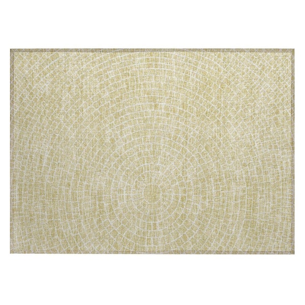 Chantille Machine Washable Indoor/Outdoor Abstract ACN2455 Wheat 2 ft. x 3 ft. Accent Rug
