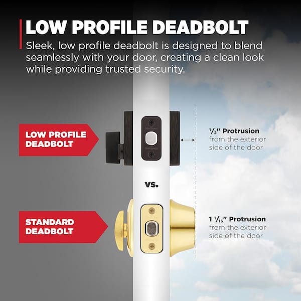 Kwikset San Clemente Low Profile Venetian Bronze Single Cylinder