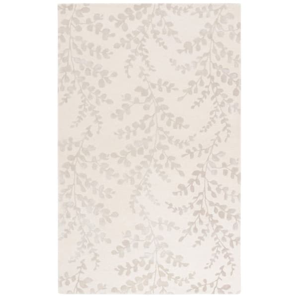 Glamour 8 ft. x 10 ft. Ivory/Beige Oversized Botanical Area Rug