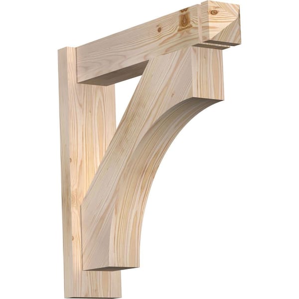 Ekena Millwork 6 in. x 24 in. x 24 in. Douglas Fir Westlake Arts and Crafts Smooth Outlooker