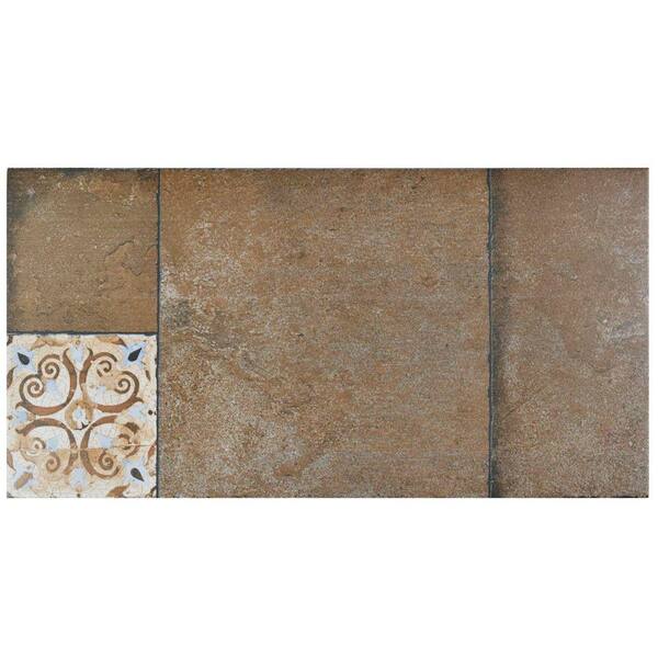 Merola Tile Maison Brown 11 in. x 22-1/8 in. Porcelain Floor and Wall Tile (12.24 sq. ft. / case)