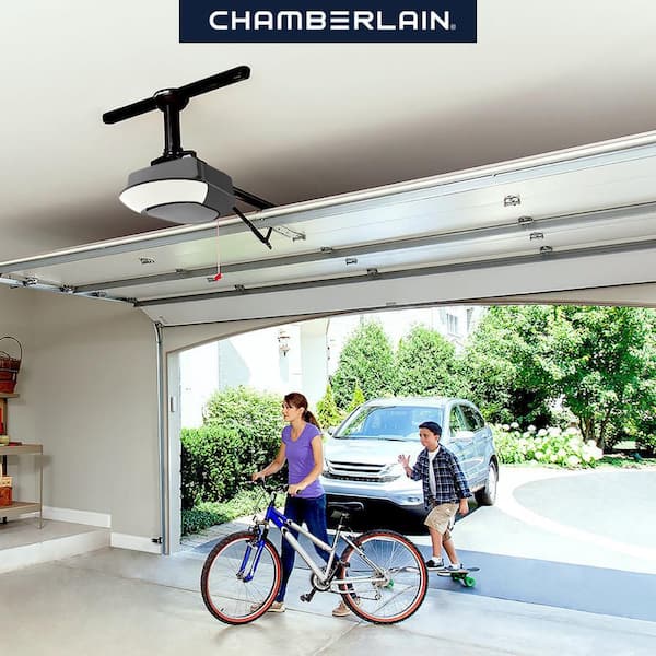 3/4 HP LED Smart Quiet Belt Drive Garage Door Opener with Battery Backup