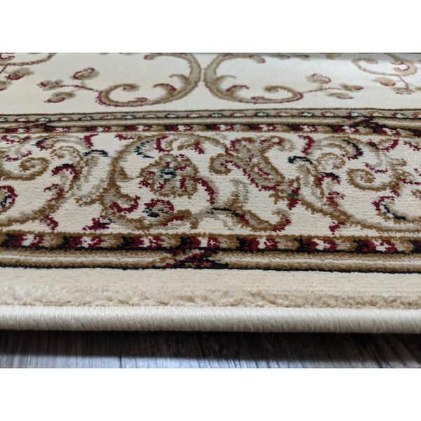 Noble Ivory 8 ft. x 10 ft. Traditional Medallion Oriental Area Rug