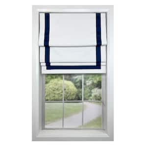Navy Cordless Blackout Polyester Roman Shades - 27 in. W x 63 in. L
