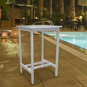 Julia White Painted Square Wood Outdoor Bistro Table